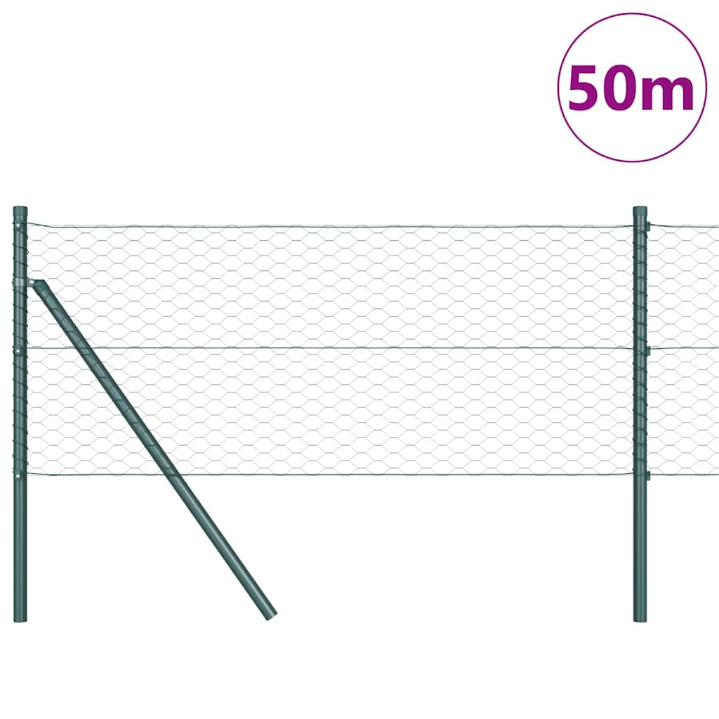 Palo della recinzione Verde 50 x 0,6 m (maglia 36 mm)
