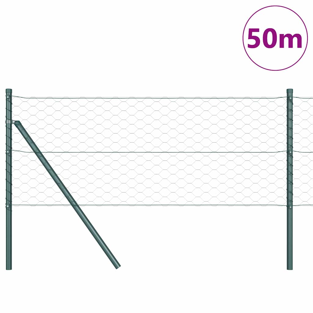 Palo della recinzione Verde 50 x 0,6 m (rete a maglia 50 mm)