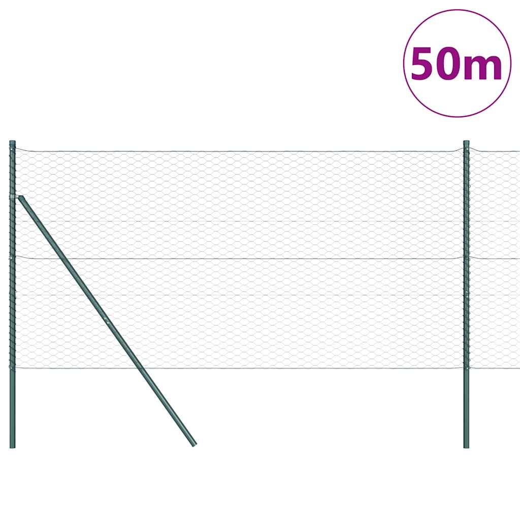Palo della recinzione Verde 50 x 1,4 m (rete 36 mm)