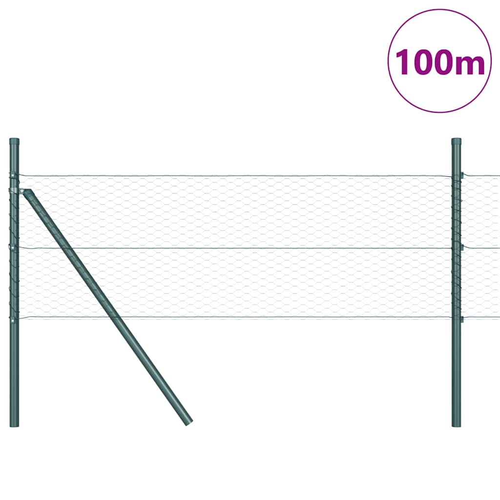 Palo della recinzione Verde 100 x 0,5 m (rete da 25 mm)