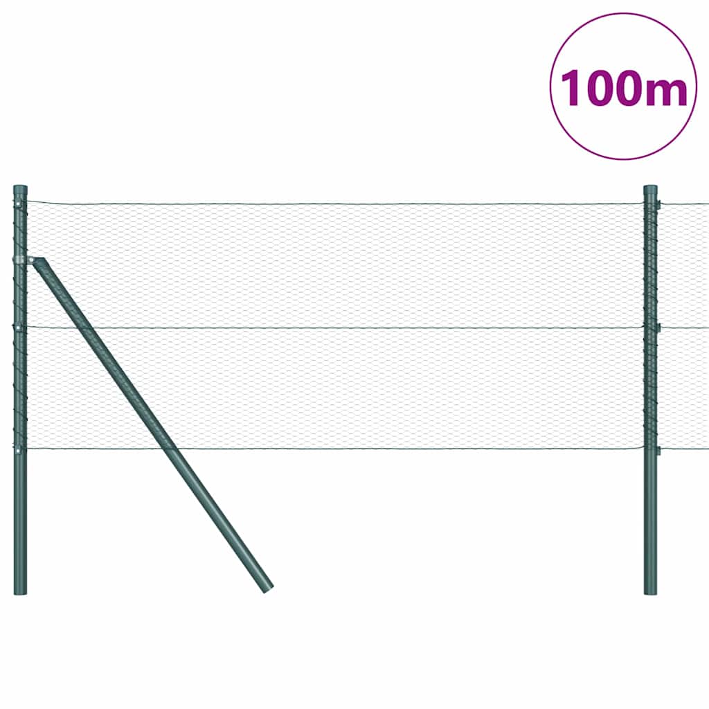Palo della recinzione Verde 100 x 0,6 m (rete da 13 mm)