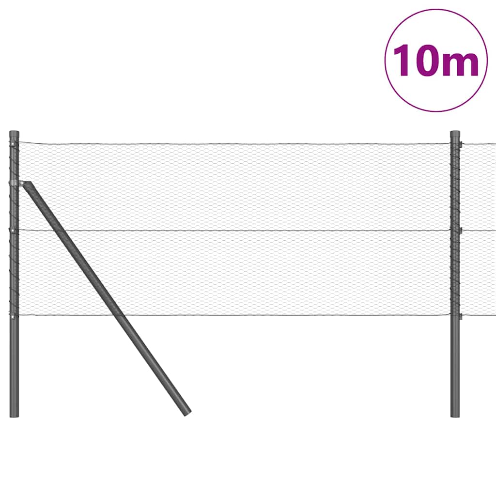 Palo della recinzione Grigio 10 x 0,6 m (rete 13 mm)