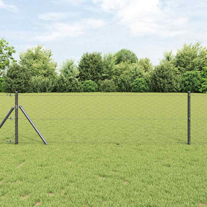 Palo della recinzione Grigio 10 x 0,6 m (maglia 50 mm)