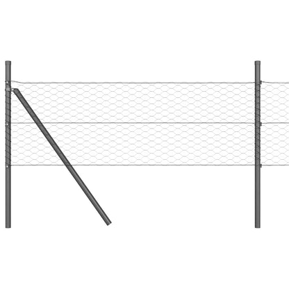 Palo della recinzione Grigio 10 x 0,8 m (rete 36 mm)