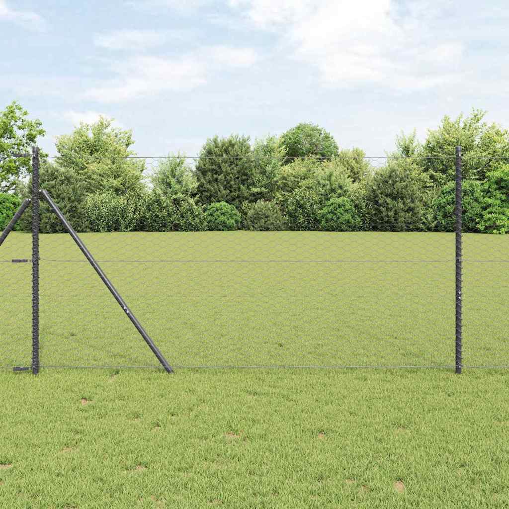 Palo della recinzione Grigio 10 x 1 m (rete 36 mm)