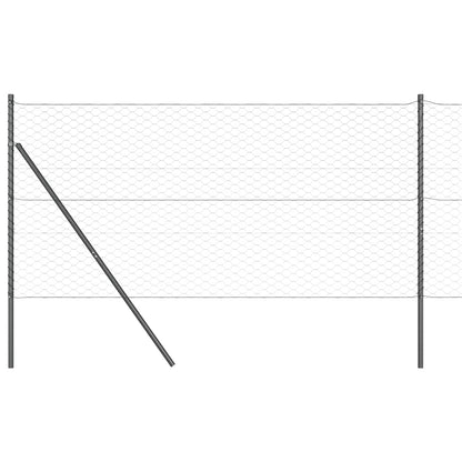 Palo della recinzione Grigio 10 x 1,4 m (rete da 50 mm)