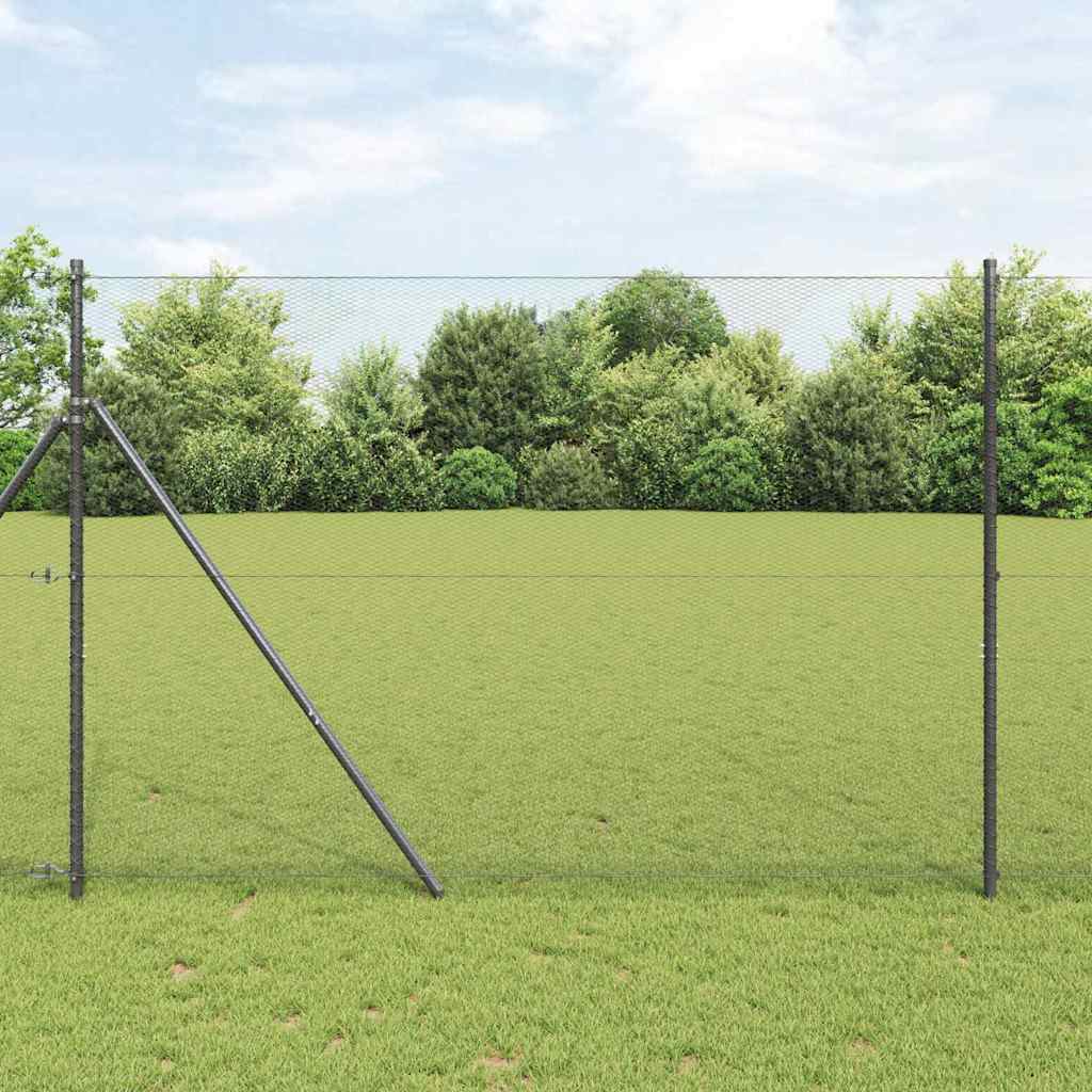 Palo della recinzione Grigio 10 x 1,6 m (maglia da 13 mm)