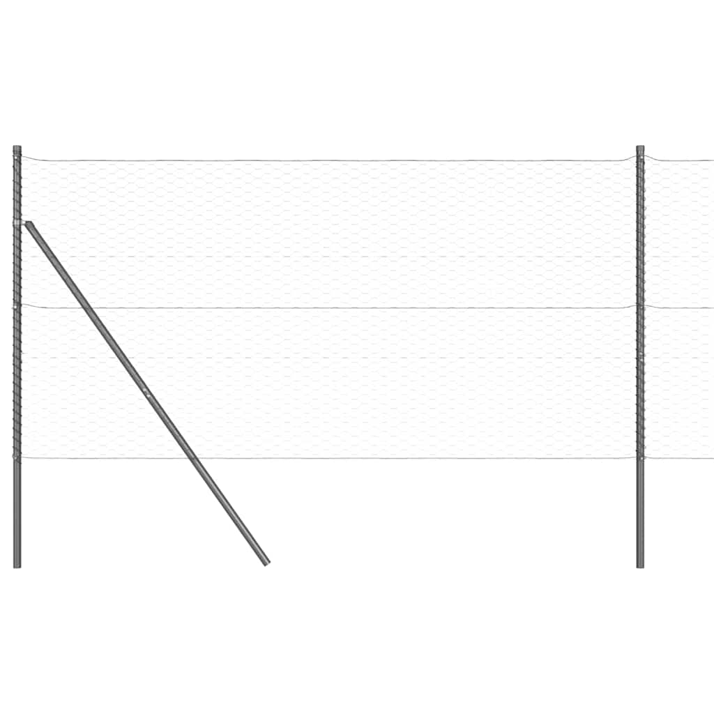 Palo della recinzione Grigio 25 x 1,4 m (maglia da 36 mm)