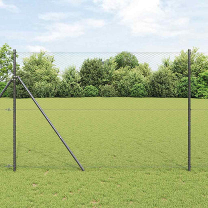 Palo della recinzione Grigio 25 x 1,5 m (rete da 25 mm) Acciaio