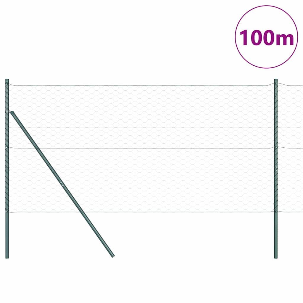 Palo della recinzione Grigio 100 x 1 m (maglie da 50 mm)