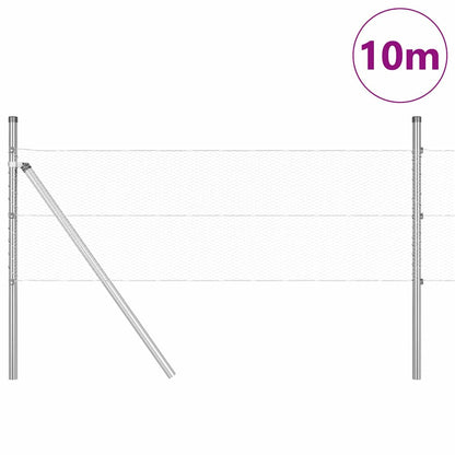 Palo della recinzione Argento 10 x 0,4 m (rete da 13 mm)