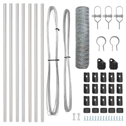 Palo della recinzione Argento 10 x 0,4 m (rete da 36 mm)