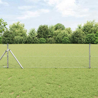 Palo della recinzione Argento 10 x 0,6 m (rete da 25 mm)