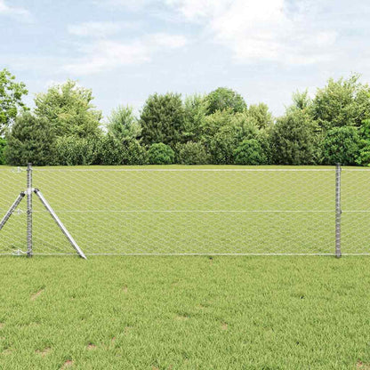 Palo della recinzione Argento 10 x 0,6 m (rete 36 mm) Acciaio