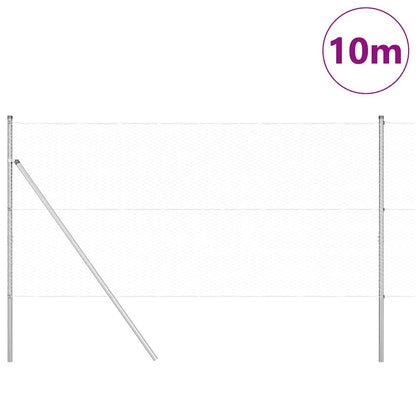 Palo della recinzione Argento 10 x 1 m (rete da 25 mm) Acciaio