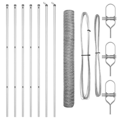 Palo della recinzione Argento 10 x 1,2 m (rete 36 mm) Acciaio