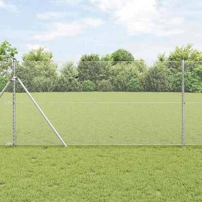 Palo della recinzione Argento 10 x 1,4 m (rete 13 mm) Acciaio