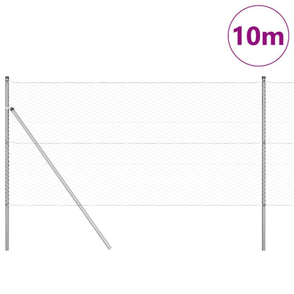 Palo della recinzione Argento 10 x 1,4 m (maglia 36 mm) Acciaio