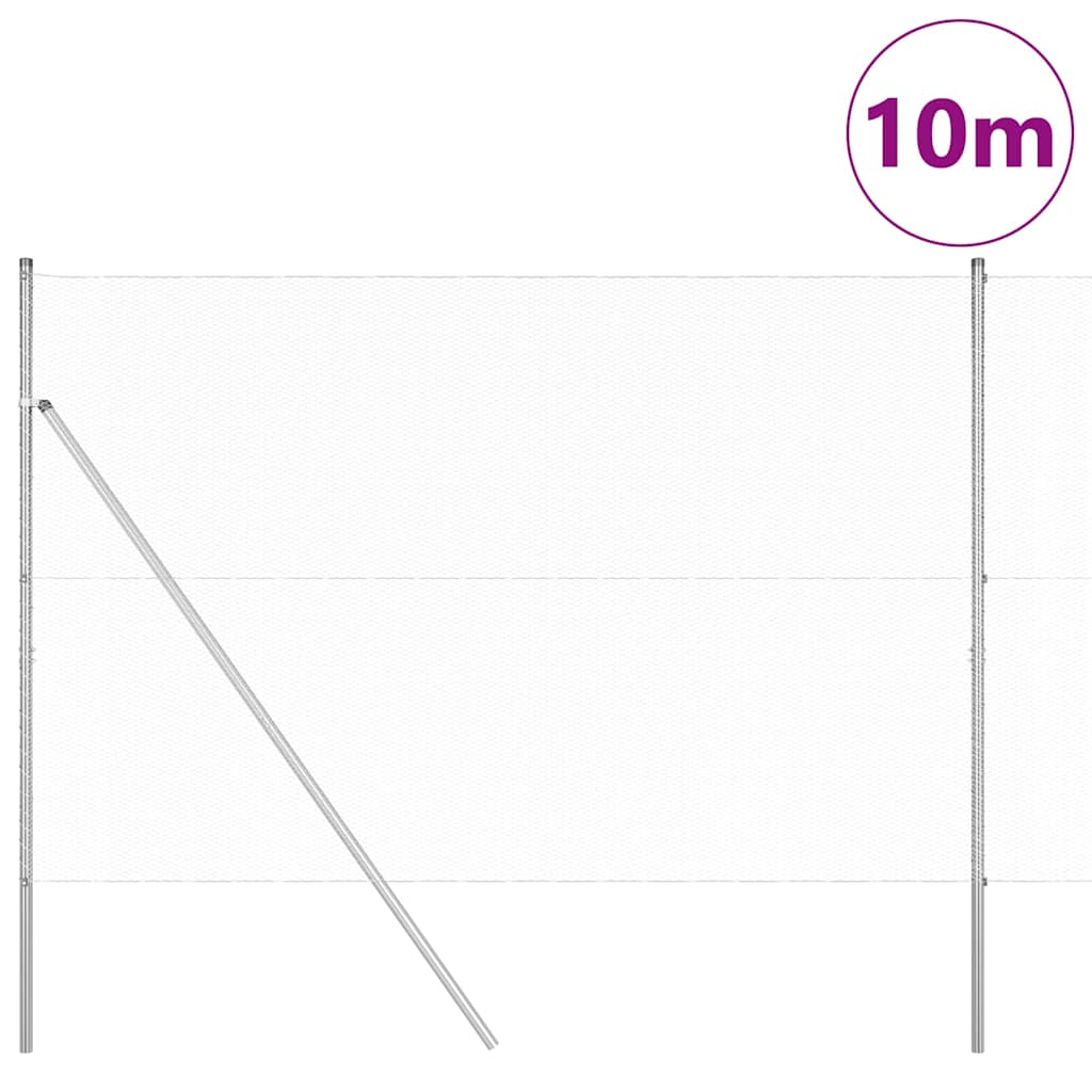 Palo della recinzione Argento 10 x 1,5 m (rete da 13 mm)