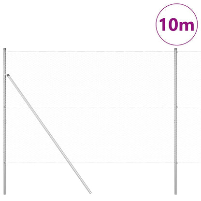 Palo della recinzione Argento 10 x 1,5 m (reticolo 25 mm)