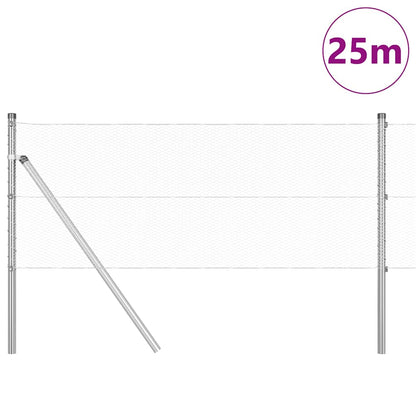 Palo della recinzione Argento 25 x 0,6 m (rete da 13 mm)