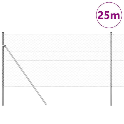 Palo della recinzione Argento 25 x 1,2 m (rete da 36 mm)