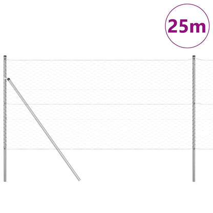 Palo della recinzione Argento 25 x 1,2 m (rete da 50 mm)