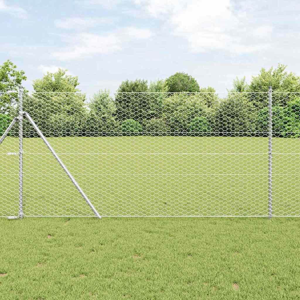 Palo della recinzione Argento 25 x 1,4 m (maglia da 36 mm)