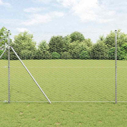 Palo della recinzione Argento 25 x 1,5 m (maglia 50 mm) Acciaio