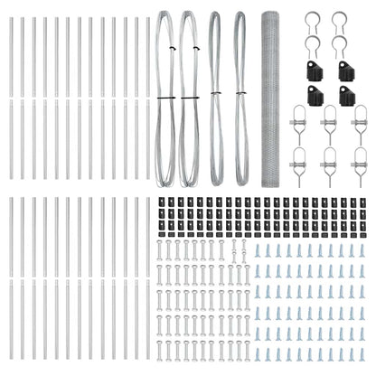 Palo della recinzione Argento 50 x 1,6 m (rete da 13 mm)