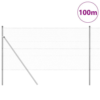 Palo della recinzione Argento 100 x 1,2 m (rete da 36 mm)