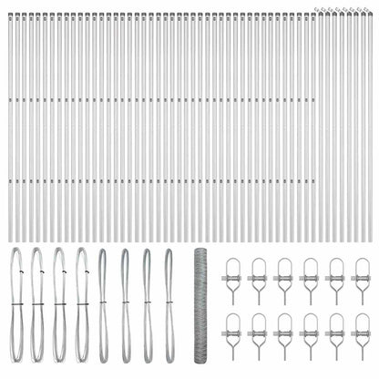 Palo della recinzione Argento 100 x 1,4 m (rete da 36 mm)