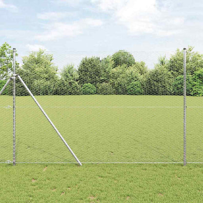 Palo della recinzione Argento 100 x 1,5 m (rete da 25 mm)
