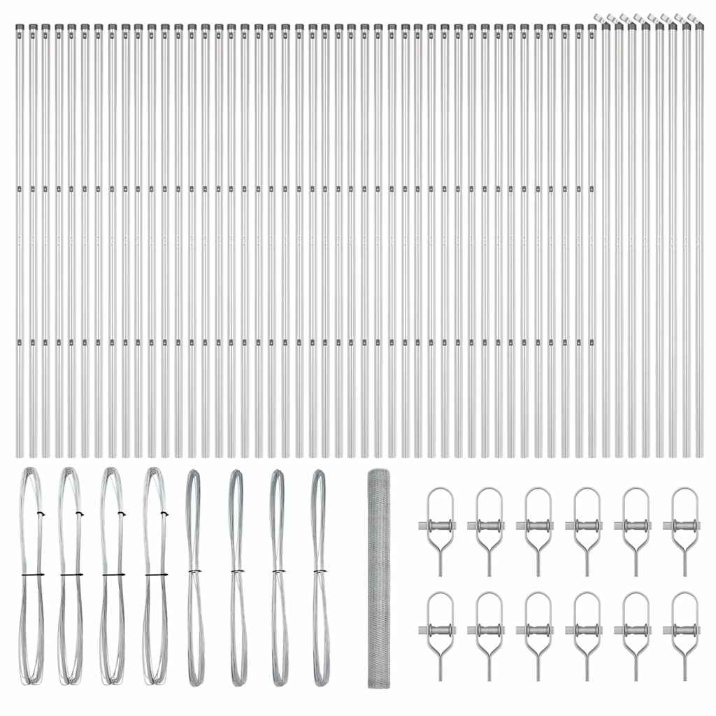 Palo della recinzione Argento 100 x 1,6 m (rete da 25 mm)