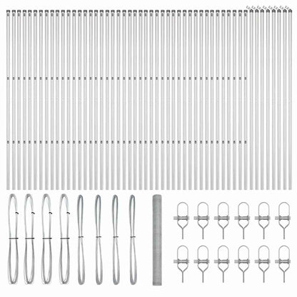 Palo della recinzione Argento 100 x 1,6 m (rete da 25 mm)