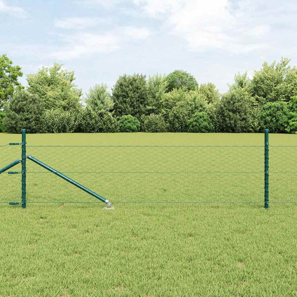 Palo della recinzione Verde 10 x 0,5 m (rete da 36 mm)