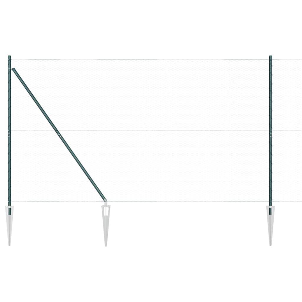 Palo della recinzione Verde 10 x 1,5 m (reticolo 25 mm)