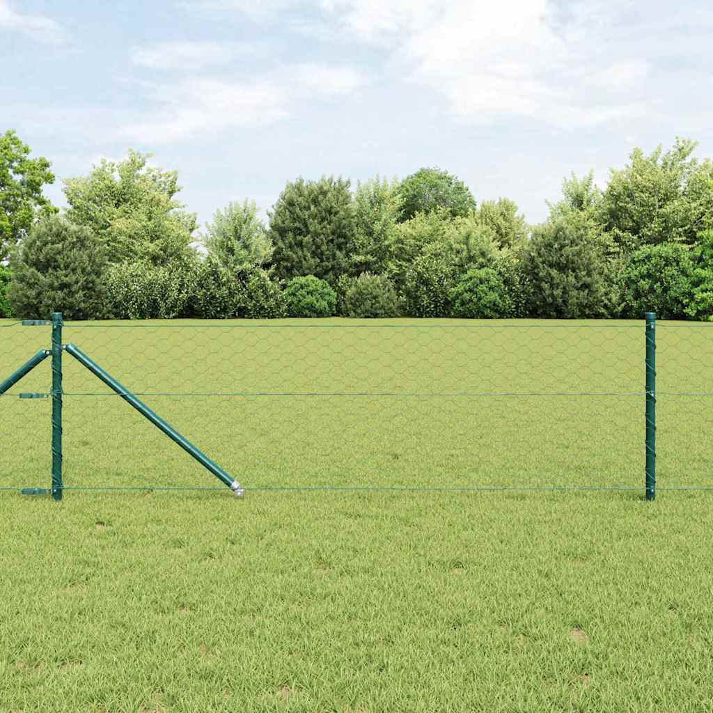 Palo della recinzione Verde 25 x 0,8 m (maglia 50 mm)