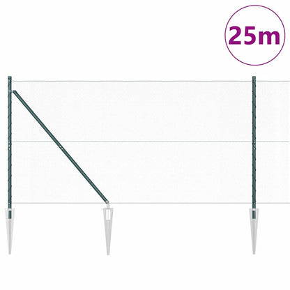 Palo della recinzione Verde 25 x 1,2 m (rete da 13 mm) Acciaio