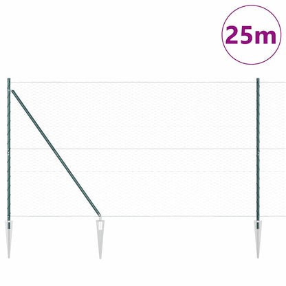 Palo della recinzione Verde 25 x 1,5 m (rete 36 mm) Acciaio