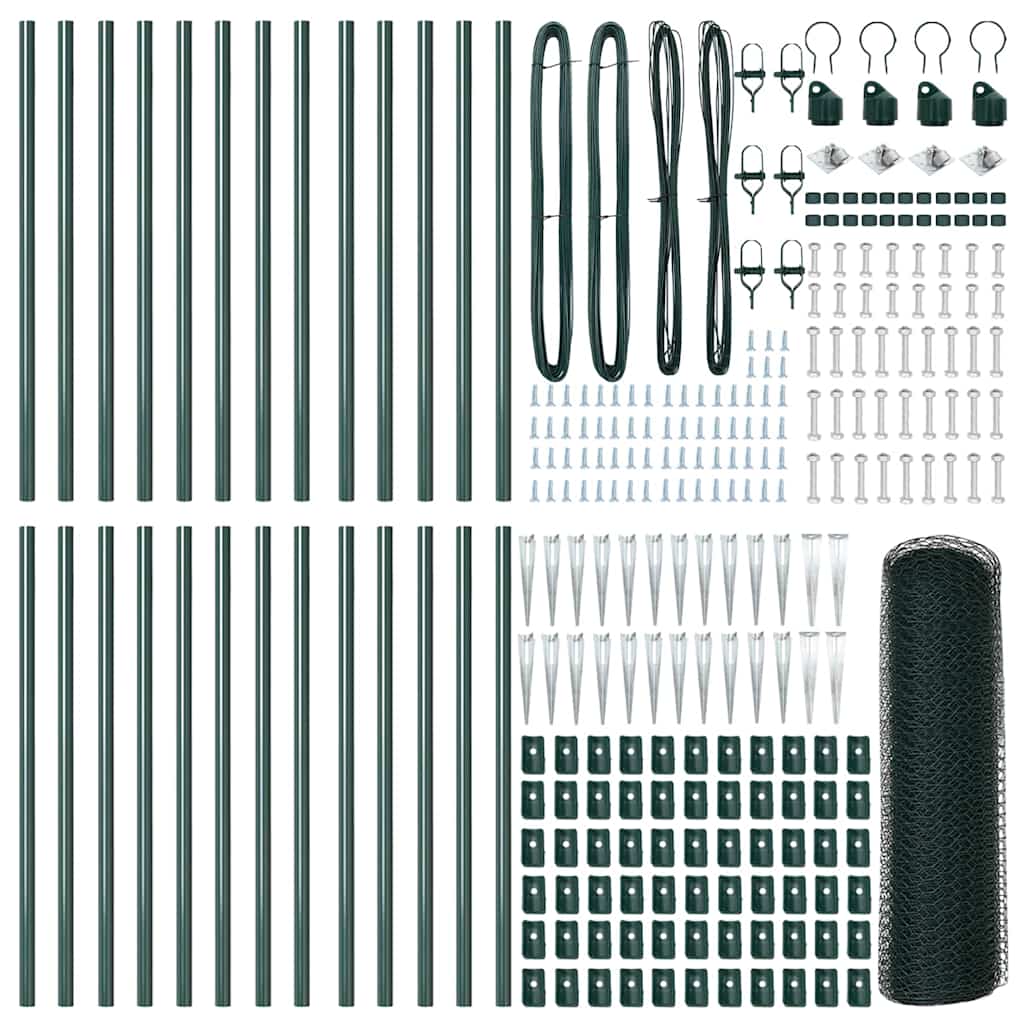 Palo della recinzione Verde 50 x 0,6 m (rete da 13 mm)