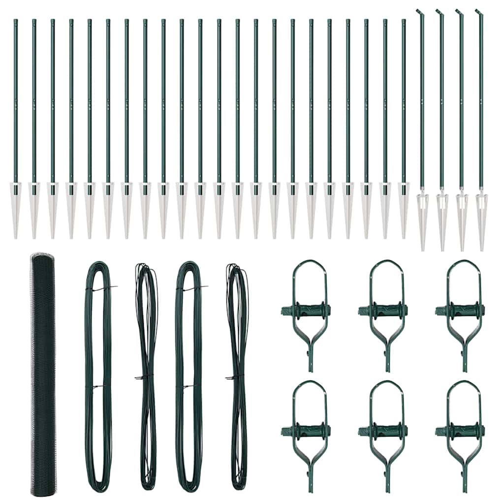 Palo della recinzione Verde 50 x 1,6 m (rete da 13 mm)