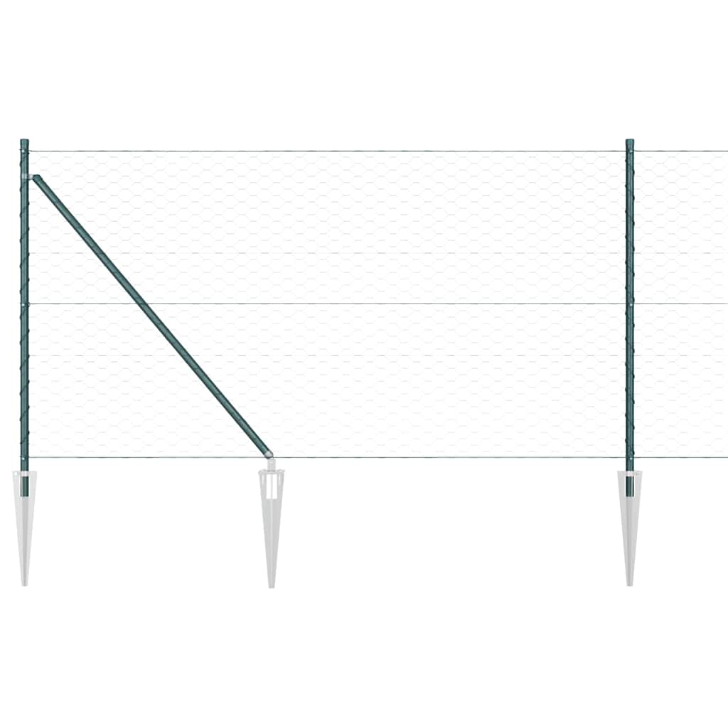 Palo della recinzione Verde 100 x 1 m (maglie da 50 mm)