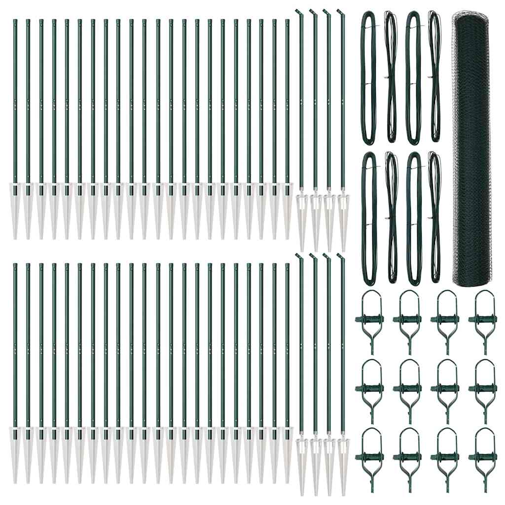 Palo della recinzione Verde 100 x 1,2 m (rete da 13 mm)