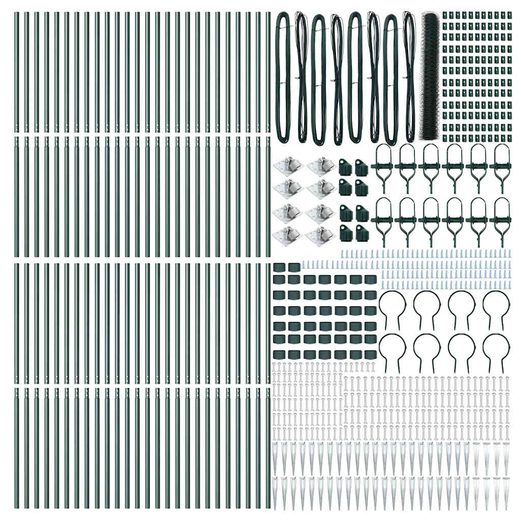 Palo della recinzione Verde 100 x 1,4 m (rete 50 mm)