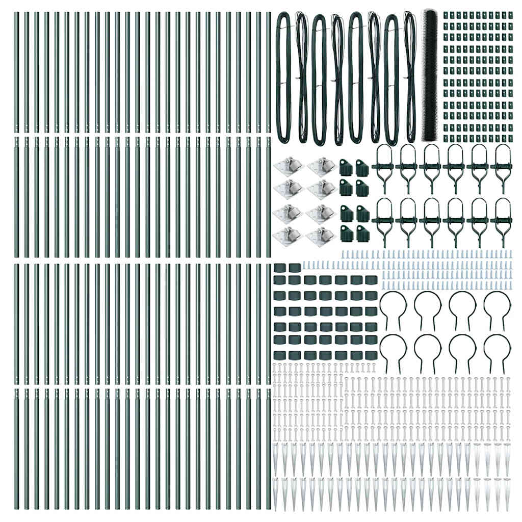 Palo della recinzione Verde 100 x 1,5 m (rete da 50 mm)