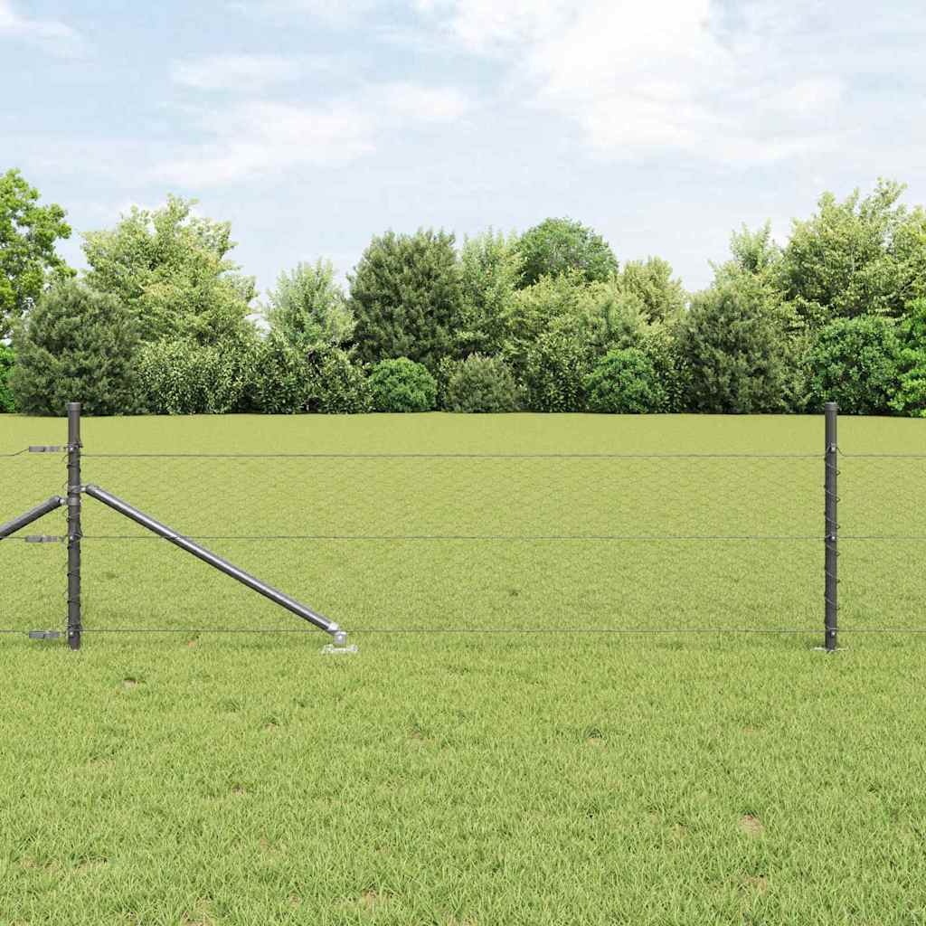 Palo della recinzione Grigio 10 x 0,4 m (rete da 25 mm)