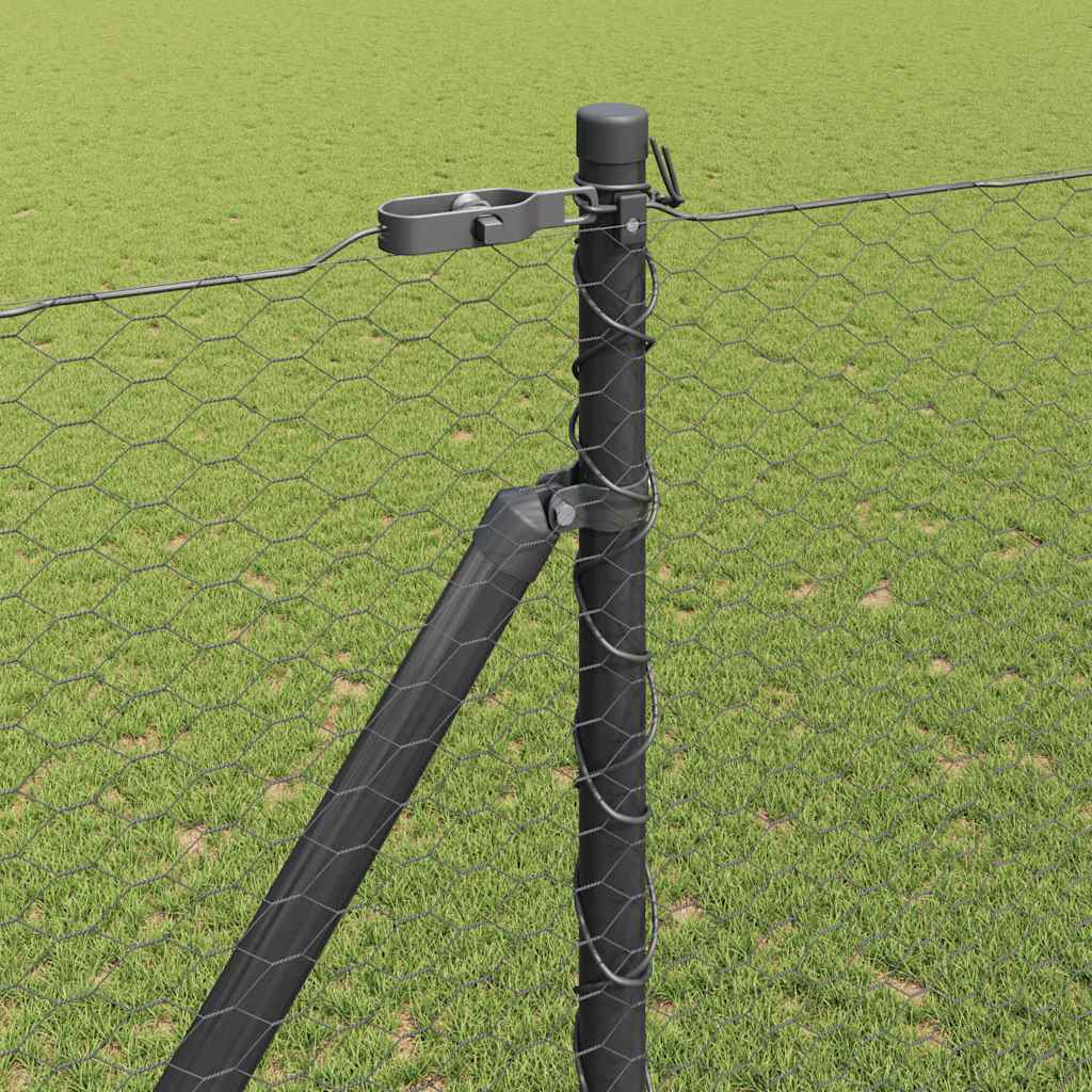 Palo della recinzione Grigio 10 x 1,5 m (reticolo 25 mm)