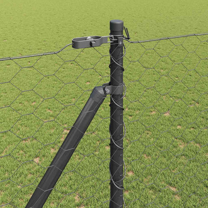Palo della recinzione Grigio 10 x 1,6 m (rete da 50 mm)