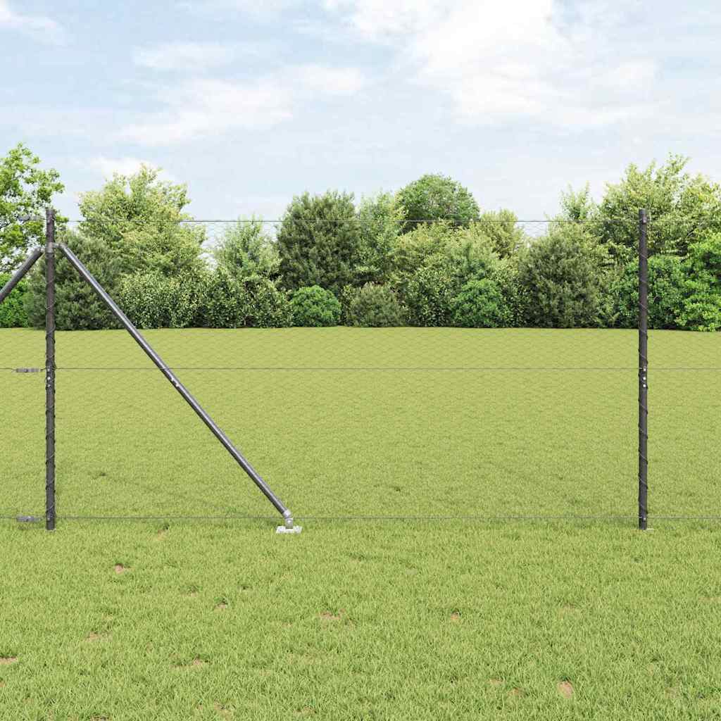 Palo della recinzione Grigio 25 x 1,2 m (rete da 25 mm) Acciaio